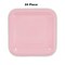 24 Count Light Pink Square Paper Dessert Plates for Bridal Shower Wedding Birthday Party Use 7"